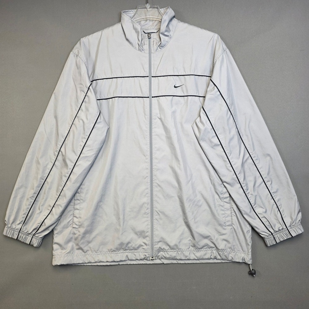 Nike Track Jacket Men's Full Zip Windbreaker Grey XL